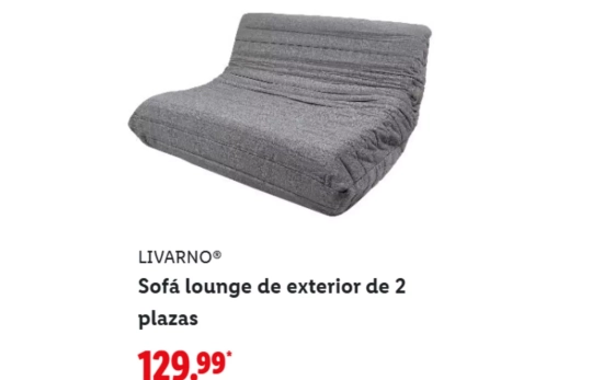 Sillón lounge de dos plazos exterior / LIDL