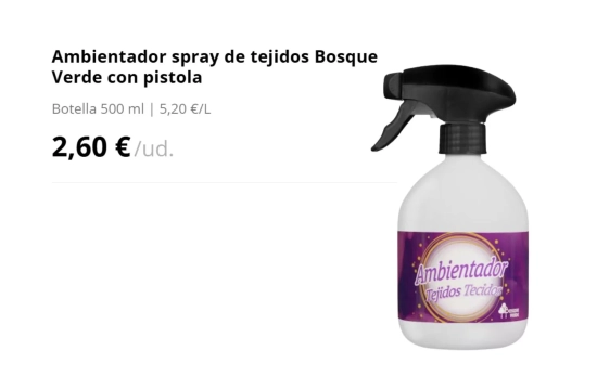 Ambientador spray de tejidos/ MERCADONA