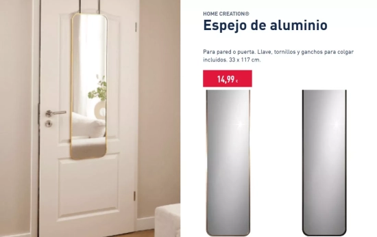 Espejo de aluminio/ ALDI