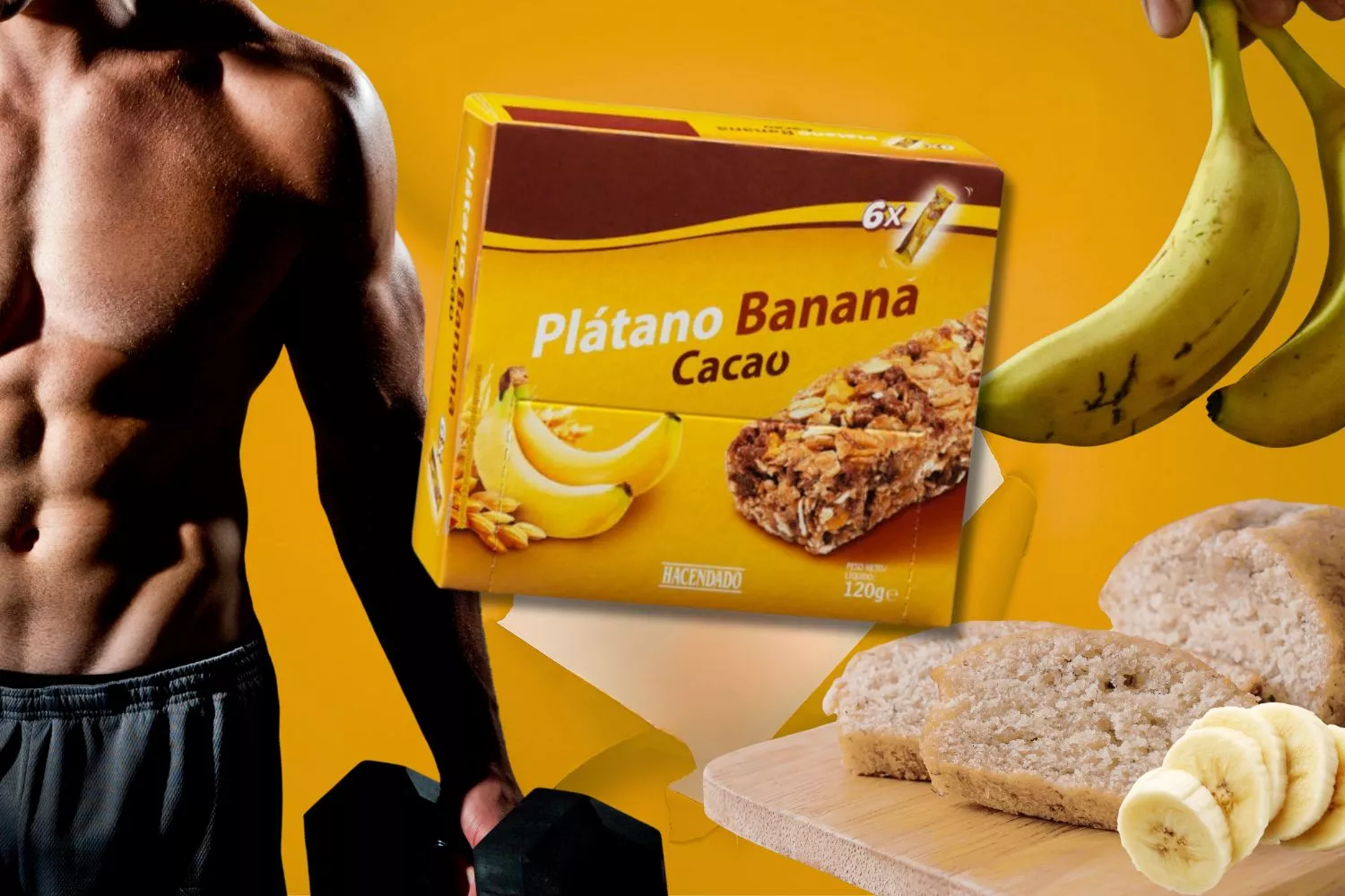 La novedad de Mercadona promete ser la favorita de sus clientes fitness que aman el 'banana bread'/ Fotomontaje