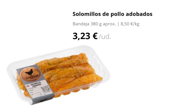 Solomillos de pollo adobado/ MERCADONA