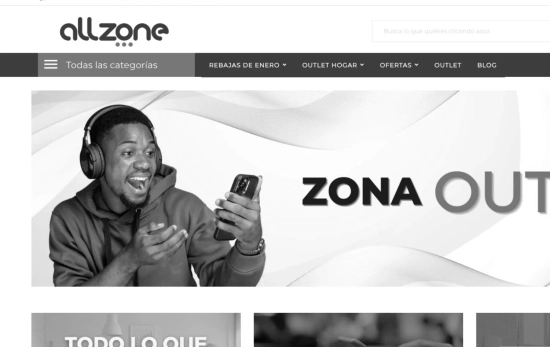 Captura reciente de la página web de AllZone / CONSUMIDOR GLOBAL