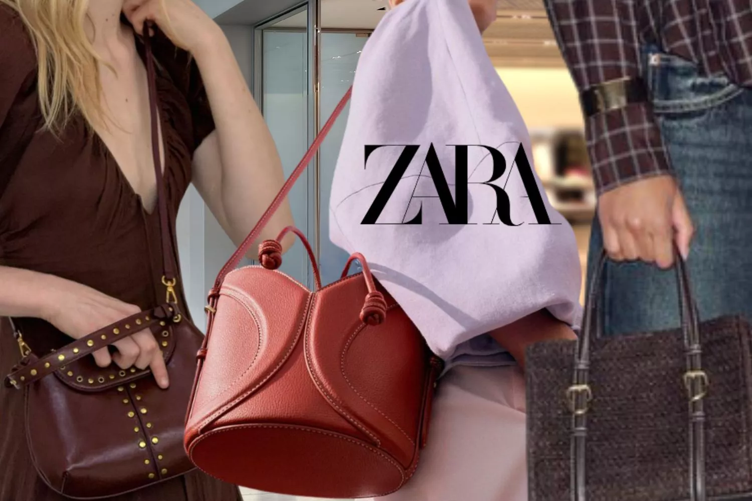 Colas kilométricas en Zara para conseguir los tres bolsos más rebajados/ Fotomontaje