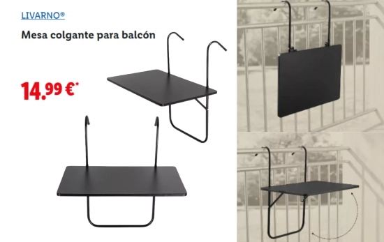 Mesa para colgar en balcón/ LIDL