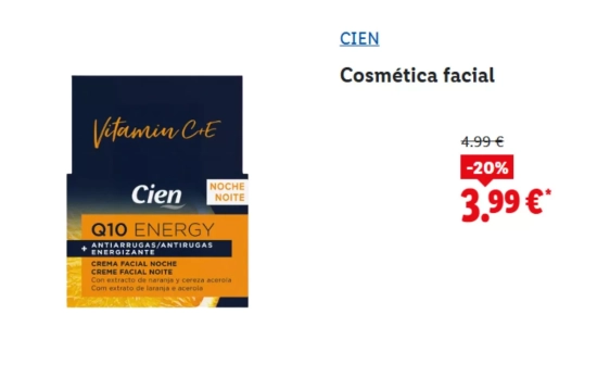 Crema Energy Vitaminas Noche/ LIDL
