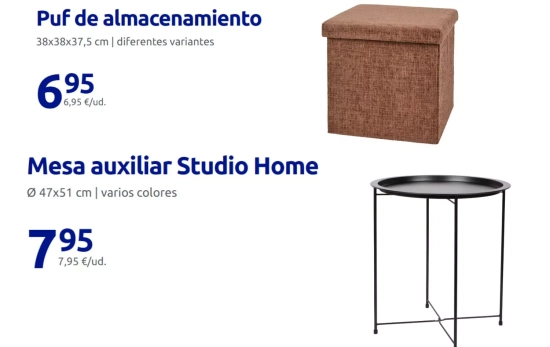 Mesa y cajas de almacenamiento mullida/ Action