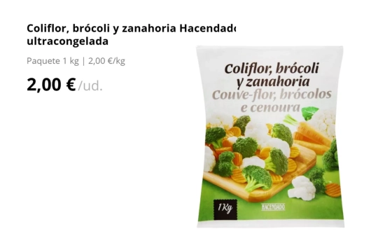 Preparado de coliflor, zanahoria y brócoli/ MERCADONA