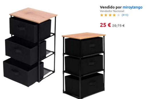 Cajonera 3 compartimentos / CARREFOUR