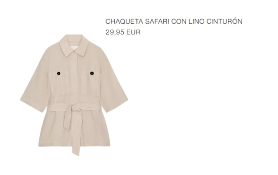 Chaqueta de lino/ ZARA