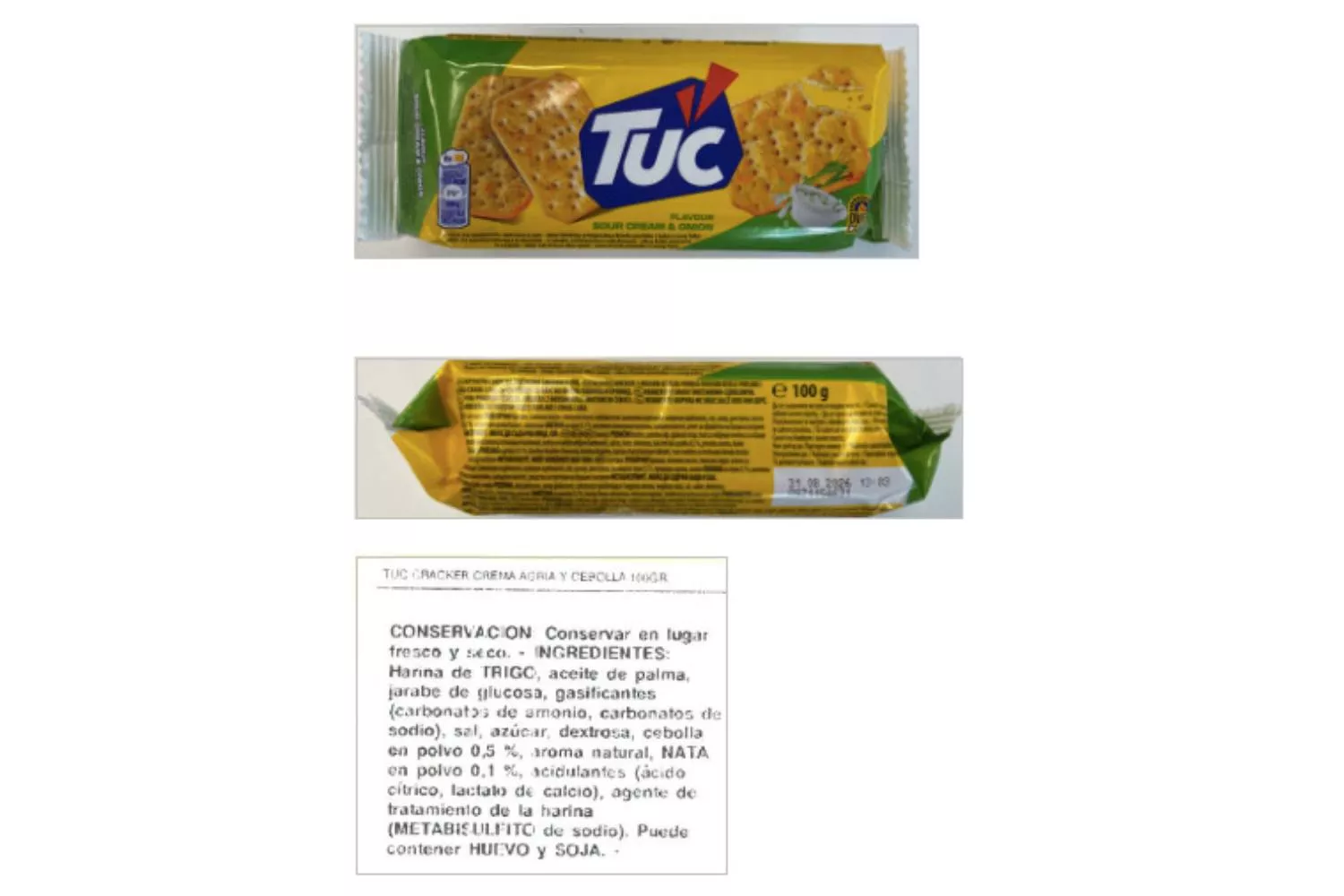 Galletas TUC afectadas por la alerta alimentaria de la Aesan / AESAN 