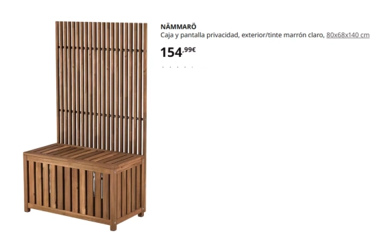 NÄMMARÖ Caja y pantalla privacidad/ IKEA