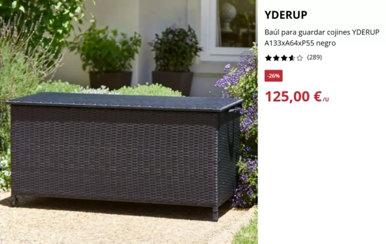 Baúl para guardar cojines YDERUP/ JYSK