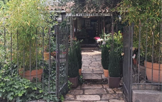 La entrada a la floristería El Ángel del Jardín / JDO La entrada a la floristería El Ángel del Jardín / JDO