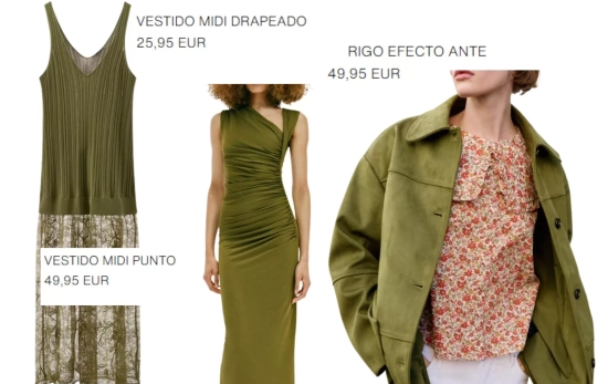 Prendas de Zara en verde wasabi/ ZARA