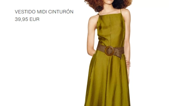Vestido midi/ ZARA
