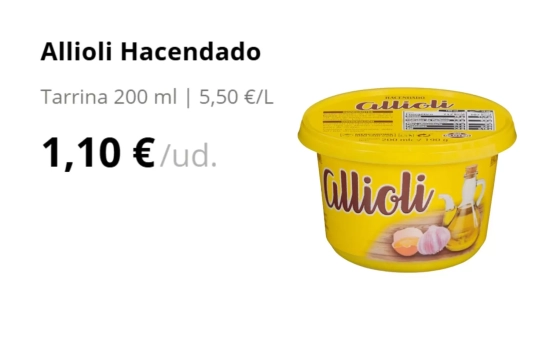 Alioli/ MERCADONA Alioli/ MERCADONA