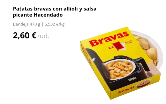 Bravas con alioli/ MERCADONA Bravas con alioli/ MERCADONA