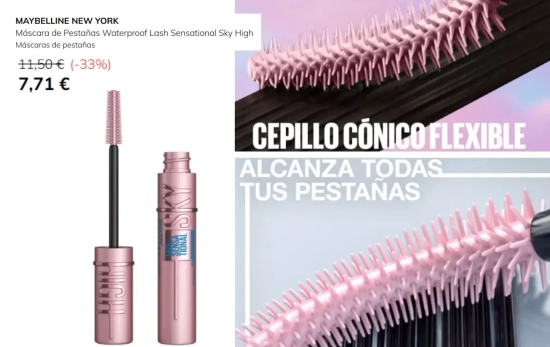 Máscara de Pestañas Waterproof Lash Sensational Sky High/ PRIMOR