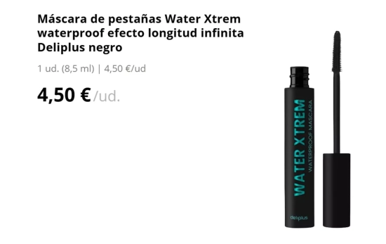 Máscara de pestañas Water Xtrem waterproof / MERCADONA Máscara de pestañas Water Xtrem waterproof / MERCADONA