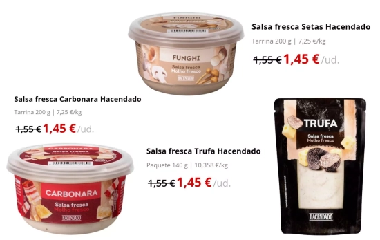 Salsas ya listas para pasta/ MERCADONA