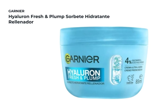 GARNIER Hyaluron Fresh & Plump Sorbete Hidratante Rellenador/ GARNIER