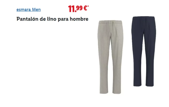 Pantalón básico lino hombre/ LIDL