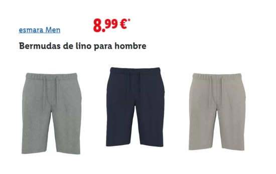 Bermudas hombre lino /LIDL