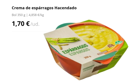 Crema de espárragos / MERCADONA