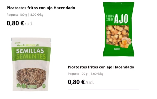 Picatostes y semillas mezcla, condimentos ideales para las cremas/ MERCADONA
