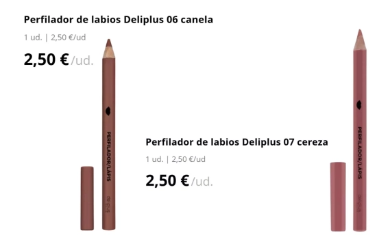 Perfiladores Deliplus cereza 07 y canela 06/ MERCADONA Perfiladores Deliplus cereza 07 y canela 06/ MERCADONA