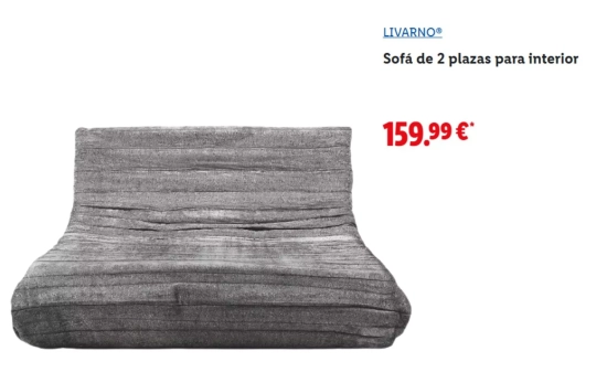 Sofá de interior dos plazas/ LIDL