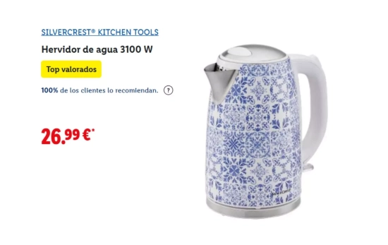 Hervidor de agua 3100 W/ LIDL Hervidor de agua 3100 W/ LIDL