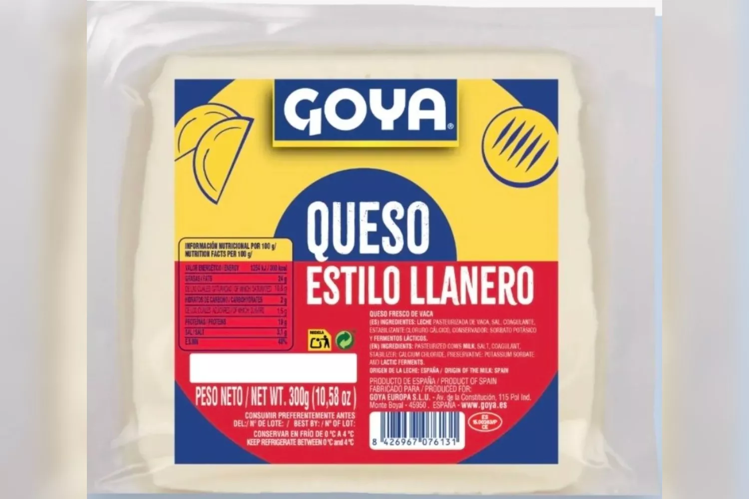 La Aesan presenta una alerta de este queso de la marca Goya / FOTOMONTAJE  CG