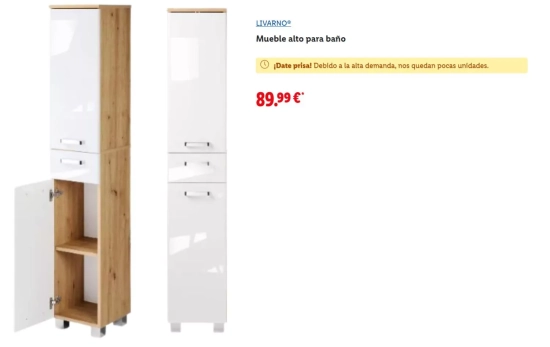 Mueble alto para baño/ LIDL