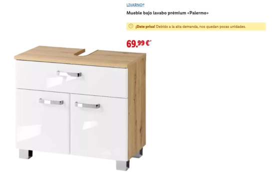 Mueble bajo lavabo prémium «Palermo»/ LIDL