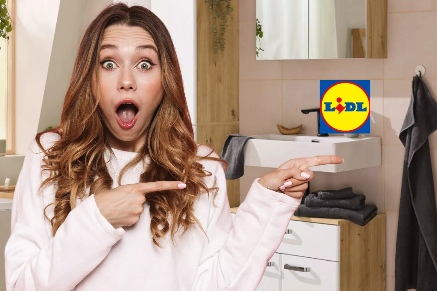 Llega a Lidl el mueble de baño más versátil y elegante de la temporada/ Fotomontaje Consumidor Global
