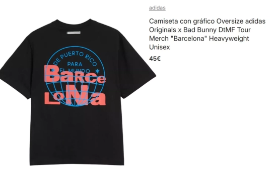 Camiseta con gráfico Oversize adidas Originals x Bad Bunny DtMF Tour Merch Camiseta con gráfico Oversize adidas Originals x Bad Bunny DtMF Tour Merch