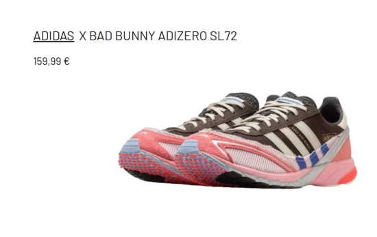 Adidasx BAD BUNNY ADIZERO SL72/ BSTN.COM Adidasx BAD BUNNY ADIZERO SL72/ BSTN.COM