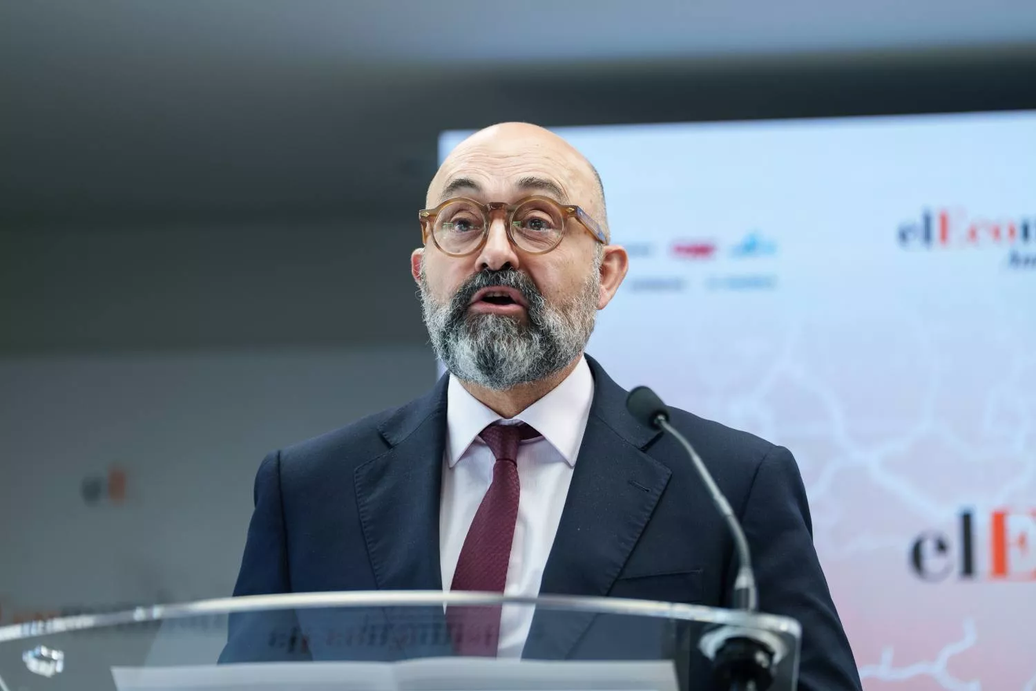 El presidente de ADIF, Luis Pedro Marco, durante la jornada empresarial ‘El sistema ferroviario espa