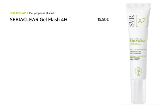 SEBIACLEAR | Piel propensa al acné Active Gel/ SVR SEBIACLEAR | Piel propensa al acné Active Gel/ SVR