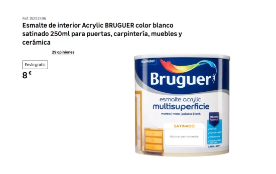 Esmalte de interior Acrylic/ LEROY MERLIN