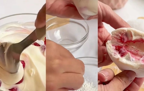 Paso a paso para hacer mochis caseros/ Fotomontaje Paso a paso para hacer mochis caseros/ Fotomontaje