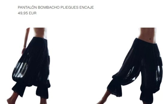 Bombacho negro transparente/ ZARA Bombacho negro transparente/ ZARA