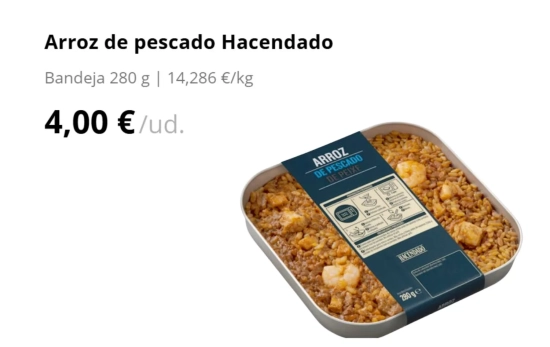 Arroz pescado/ MERCADONA Arroz pescado/ MERCADONA