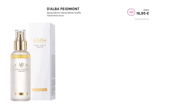 D'ALBA PEIDMONT Spray Sérum Facial White Truffle Tratamiento facial/ DRUNI D'ALBA PEIDMONT Spray Sérum Facial White Truffle Tratamiento facial/ DRUNI