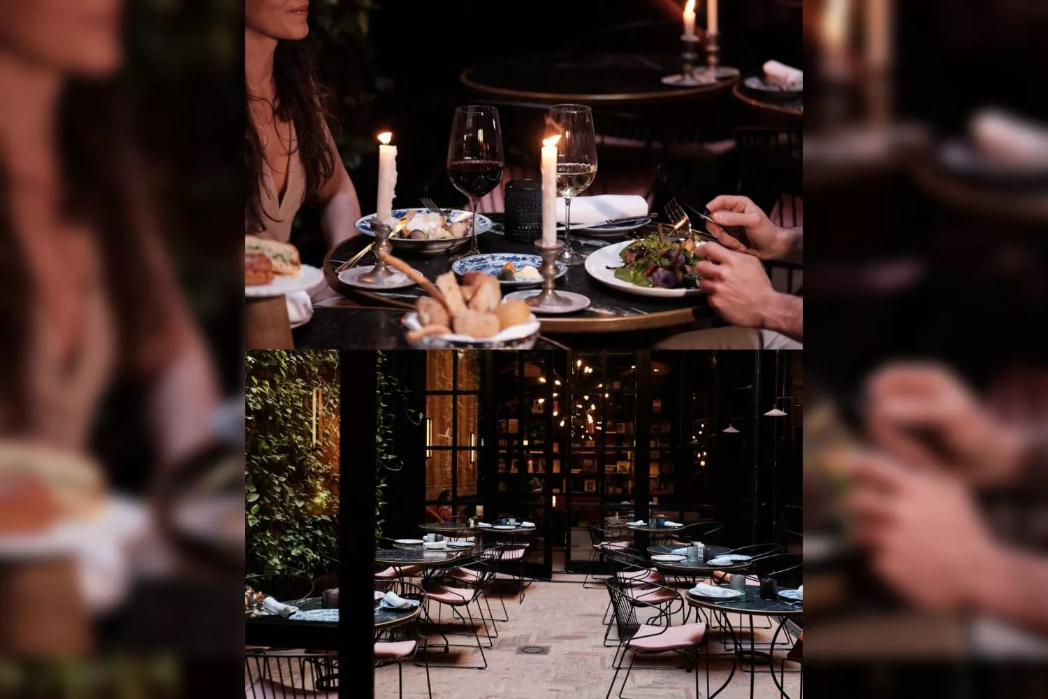 Una pareja disfruta de una cena en Contraban / REDES CONTRABAN