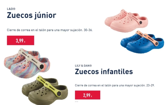 Zuecos infantiles/ ALDI