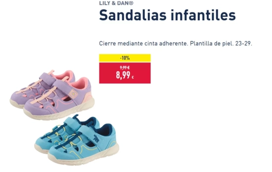 Sandalias infantiles/ ALDI