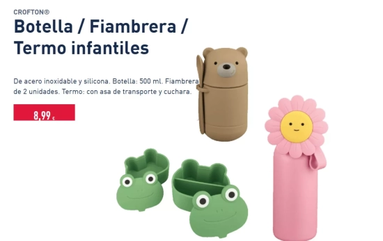 Botellas/ fiambreras / ALDI
