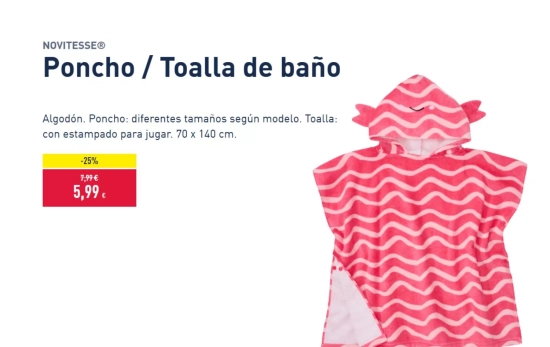 Poncho de secado/ ALDI